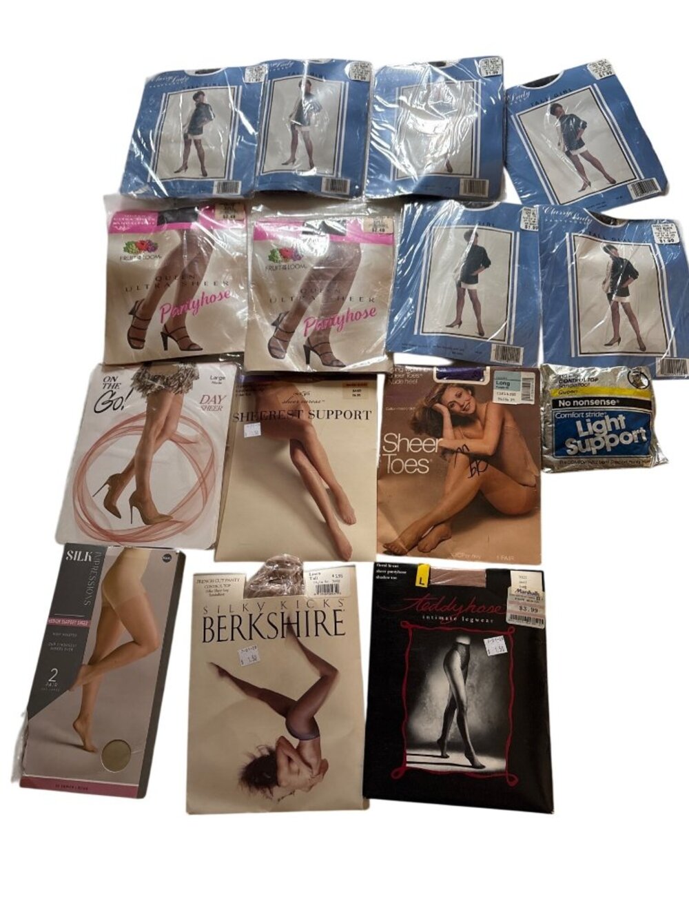 Vintage Pantyhose Queen Tall  Lot Assorted Brands & Sizes Styles New Old Stock
